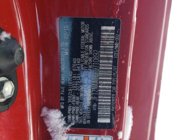 JF1ZNAA16F9710892 - 2015 TOYOTA SCION FR-S წითელი ფოტო 12