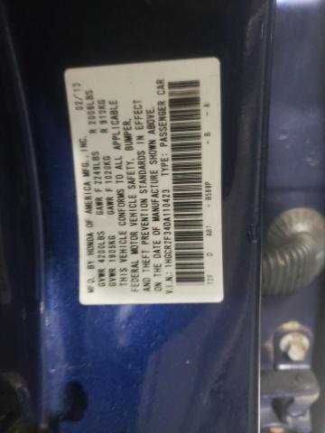 1HGCR2F34DA110423 - 2013 HONDA ACCORD LX BLUE photo 13