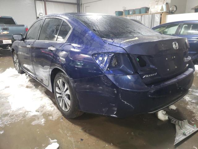 1HGCR2F34DA110423 - 2013 HONDA ACCORD LX BLUE photo 2