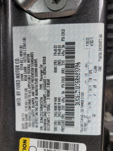 3LN6L2LU5GR603706 - 2016 LINCOLN MKZ HYBRID GRAY photo 12