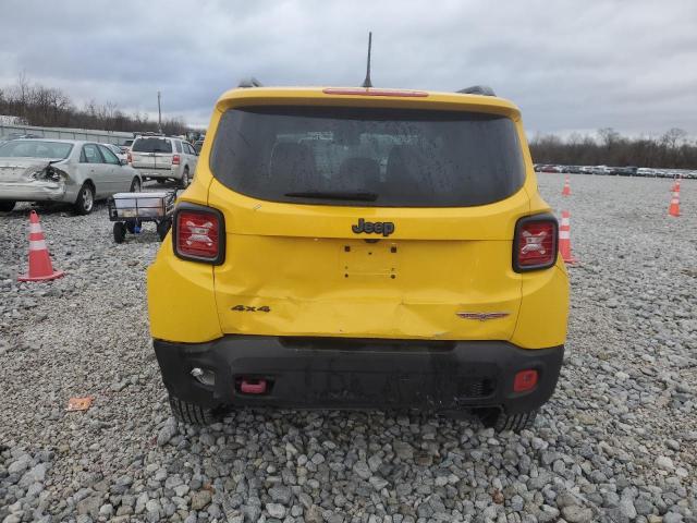 ZACCJBCB6HPG56910 - 2017 JEEP RENEGADE TRAILHAWK YELLOW photo 6