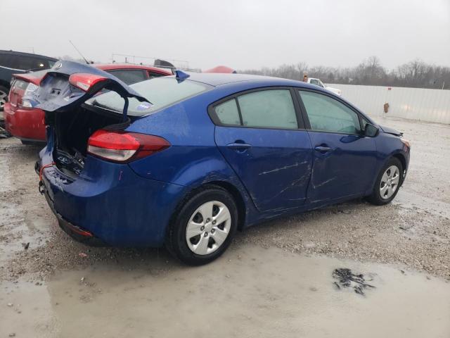 3KPFL4A79HE033960 - 2017 KIA FORTE LX BLUE photo 3