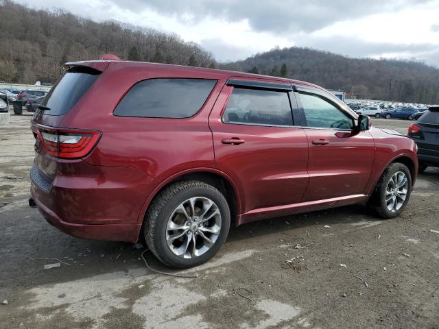 1C4RDJDG4KC663775 - 2019 DODGE DURANGO GT BURGUNDY photo 3