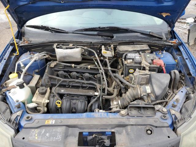 1FAHP3GN9AW286520 - 2010 FORD FOCUS SES BLUE photo 11