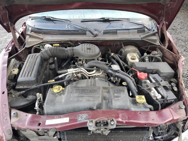 1B7GL22X21S214067 - 2001 DODGE DAKOTA BURGUNDY photo 11