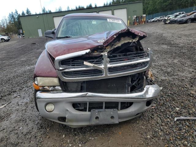 1B7GL22X21S214067 - 2001 DODGE DAKOTA BURGUNDY photo 5