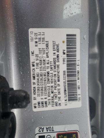 5J6RM4H55EL022966 - 2014 HONDA CR-V EX SILVER photo 12