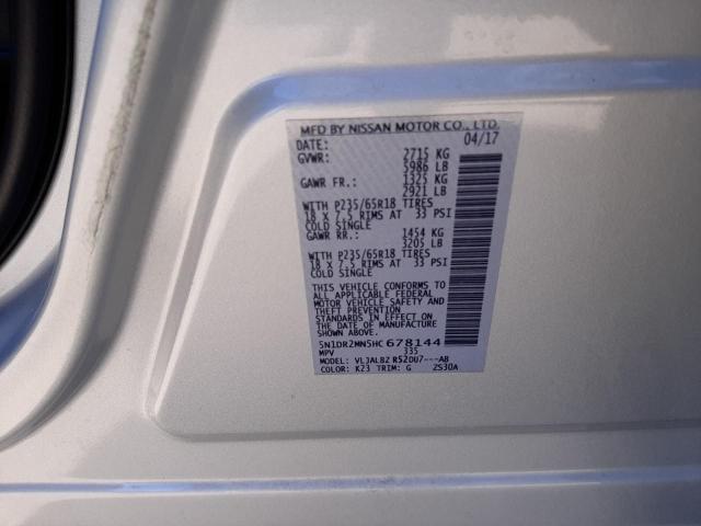 5N1DR2MN5HC678144 - 2017 NISSAN PATHFINDER S 银色 照片 13