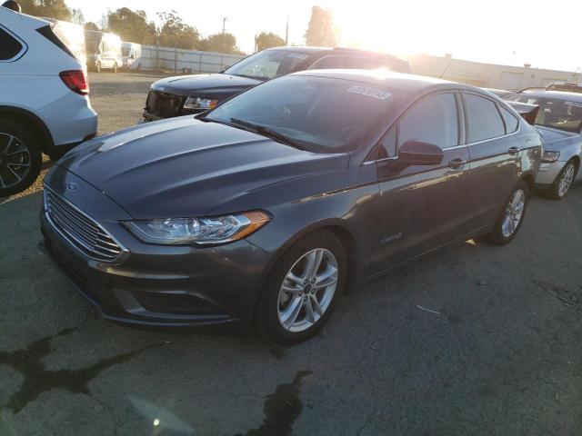 3FA6P0LU2JR187513 - 2018 FORD FUSION SE HYBRID GRAY photo 1