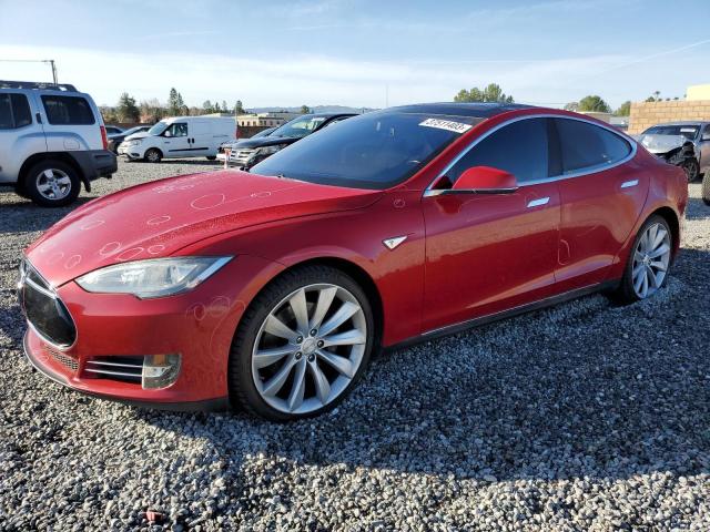 5YJSA1CPXDFP09014 - 2013 TESLA MODEL S Կարմիր լուսանկար 1