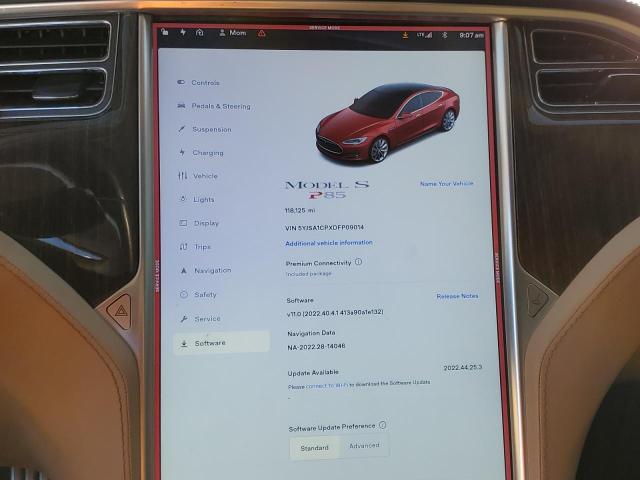 5YJSA1CPXDFP09014 - 2013 TESLA MODEL S Կարմիր լուսանկար 9