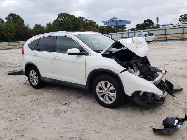 5J6RM3H77EL021250 - 2014 HONDA CR-V EXL WHITE photo 4