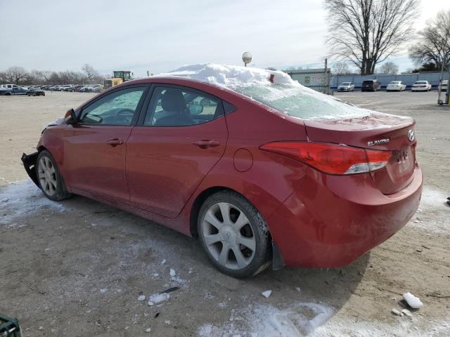 KMHDH4AE4CU483626 - 2012 HYUNDAI ELANTRA GLS RED photo 2