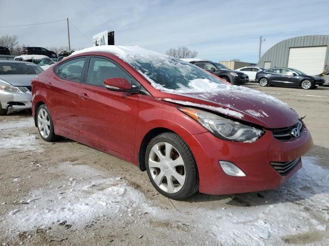 KMHDH4AE4CU483626 - 2012 HYUNDAI ELANTRA GLS RED photo 4