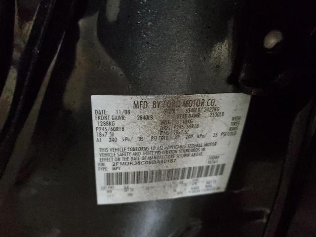 2FMDK38C09BA50187 - 2009 FORD EDGE SEL BLACK photo 13