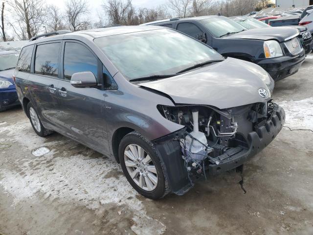 5TDDZ3DCXHS172753 - 2017 TOYOTA SIENNA XLE GRAY photo 4