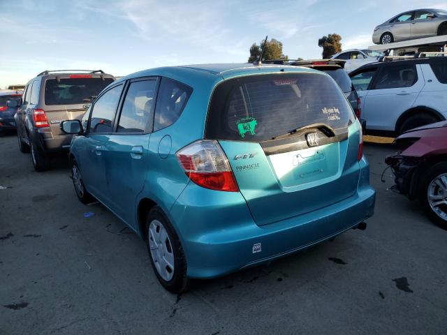JHMGE8H35CC003121 - 2012 HONDA FIT TURQUOISE photo 2