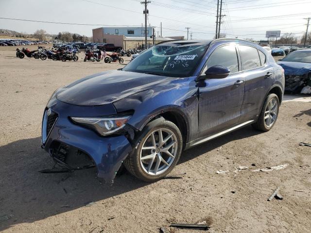 ZASFAKNN0J7B83181 - 2018 ALFA ROMEO STELVIO TI SPORT BLUE photo 1