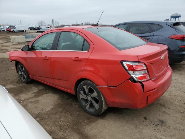 1G1JF5SB2K4124967 - 2019 CHEVROLET SONIC PREMIER RED photo 2