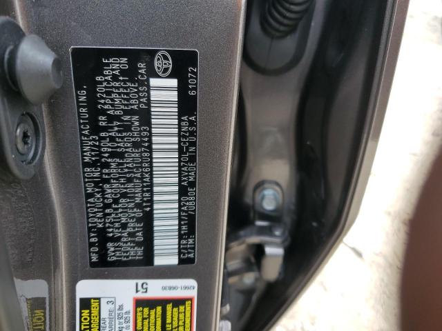 4T1R11AK6RU874493 - 2024 TOYOTA CAMRY LE GRAY photo 13