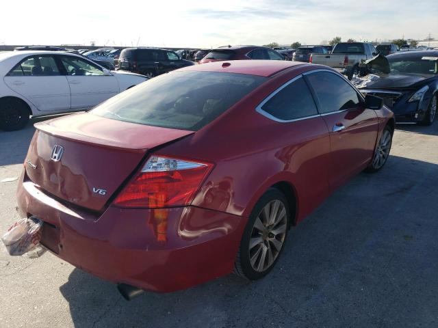 1HGCS22889A011391 - 2009 HONDA ACCORD EXL RED photo 3