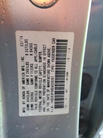 1HGCR3F86EA028261 - 2014 HONDA ACCORD EXL SILVER photo 12