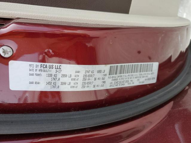 2C4RC1BG1HR719936 - 2017 CHRYSLER PACIFICA TOURING L RED photo 14