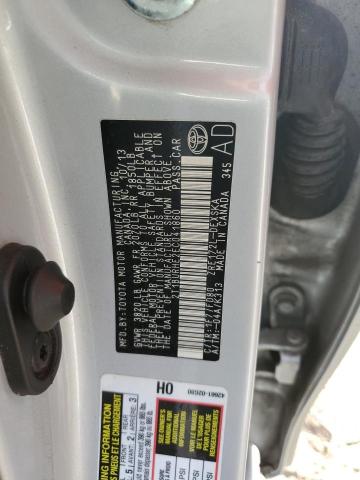 2T1BURHE2EC041860 - 2014 TOYOTA COROLLA L SILVER photo 12