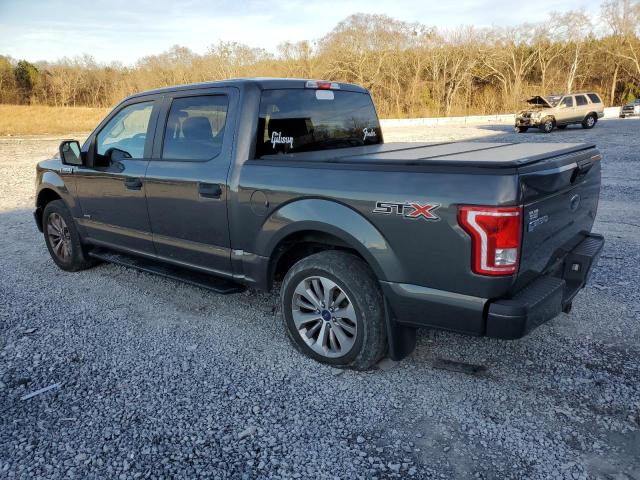 1FTEW1CP4HKE32674 - 2017 FORD F150 SUPERCREW GRAY photo 2