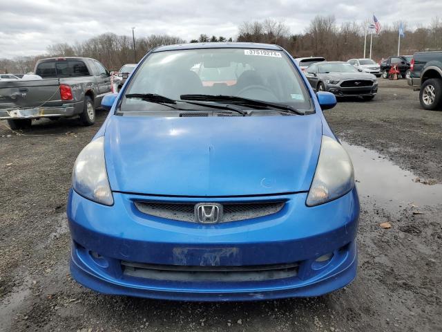 JHMGD38607S050956 - 2007 HONDA FIT S BLUE photo 5