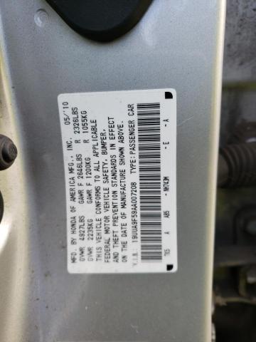 19UUA9F59AA007208 - 2010 ACURA TL TAN photo 12