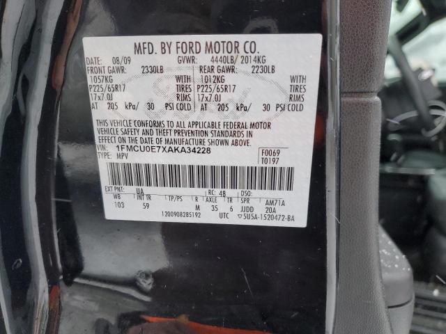 1FMCU0E7XAKA34228 - 2010 FORD ESCAPE LIMITED BLACK photo 14