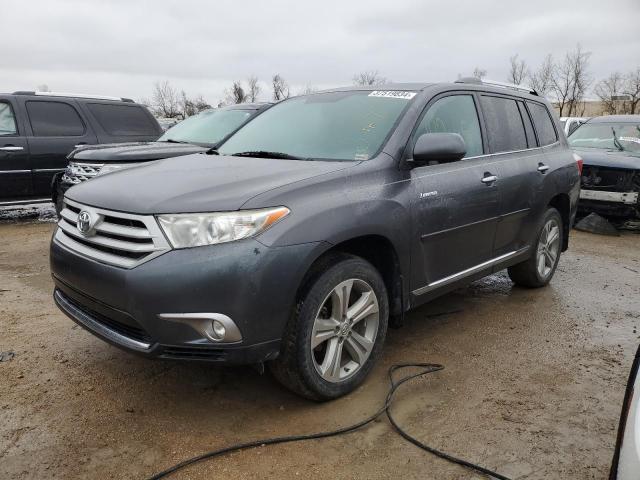 5TDDK3EH8DS274965 - 2013 TOYOTA HIGHLANDER LIMITED CHARCOAL photo 1