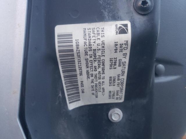 1G8AZ52FX5Z125786 - 2005 SATURN ION LEVEL 2 SILVER photo 12