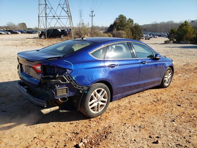 3FA6P0H71GR317549 - 2016 FORD FUSION SE BLUE photo 3