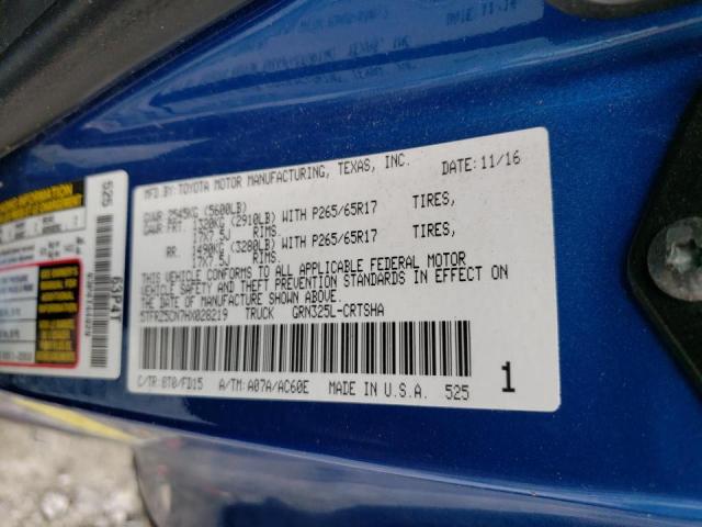 5TFRZ5CN7HX028219 - 2017 TOYOTA TACOMA ACCESS CAB ლურჯი ფოტო 12