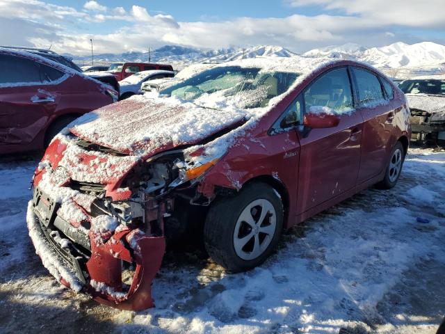 JTDKN3DU2D0337526 - 2013 TOYOTA PRIUS RED photo 1