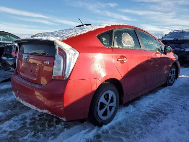 JTDKN3DU2D0337526 - 2013 TOYOTA PRIUS RED photo 3