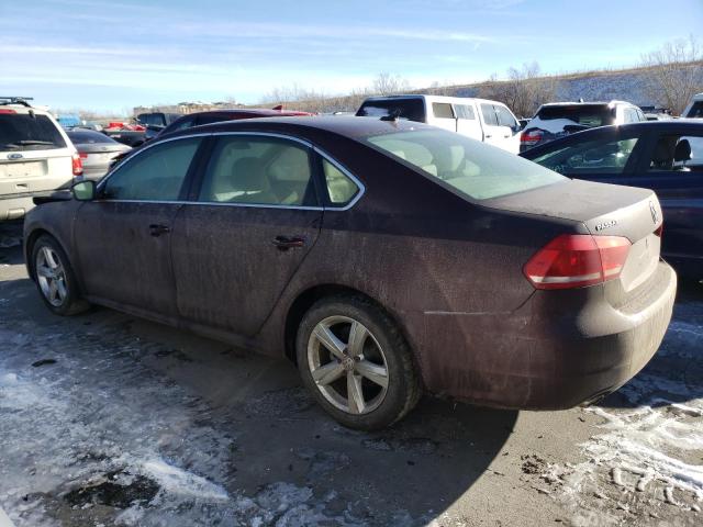 1VWBP7A36DC151335 - 2013 VOLKSWAGEN PASSAT SE MAROON photo 2