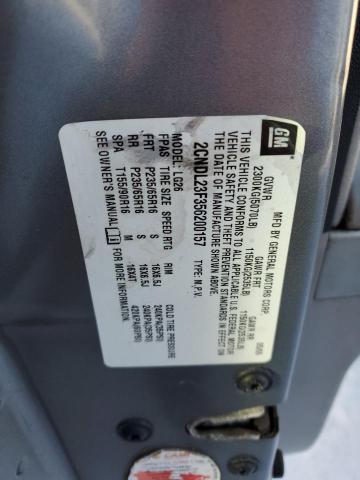 2CNDL23F356200157 - 2005 CHEVROLET EQUINOX LS GRAY photo 12