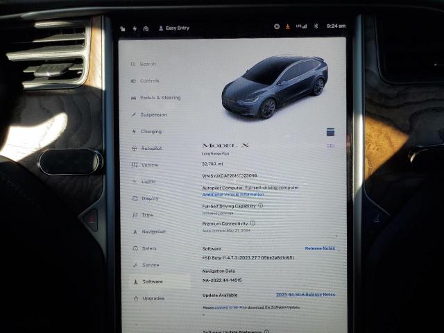 5YJXCAE25MF323098 - 2021 TESLA MODEL X GRAY photo 9