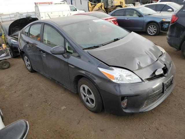 JTDKN3DUXE0371571 - 2014 TOYOTA PRIUS CHARCOAL photo 4