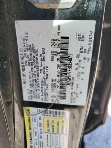 3FA6P0H7XER354872 - 2014 FORD FUSION SE BLACK photo 13