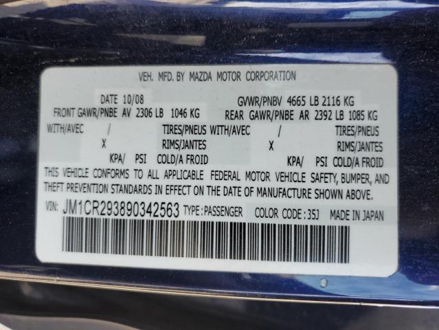 JM1CR293890342563 - 2009 MAZDA 5 BLUE photo 14