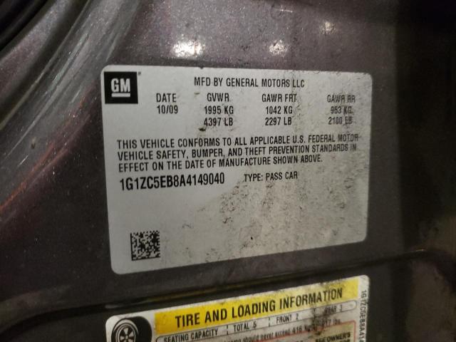 1G1ZC5EB8A4149040 - 2010 CHEVROLET MALIBU 1LT ნაცრისფერი ფოტო 12