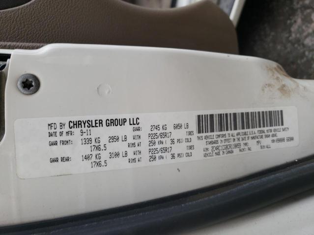 2C4RC1CG8CR118059 - 2012 CHRYSLER TOWN & COU TOURING L WHITE photo 13