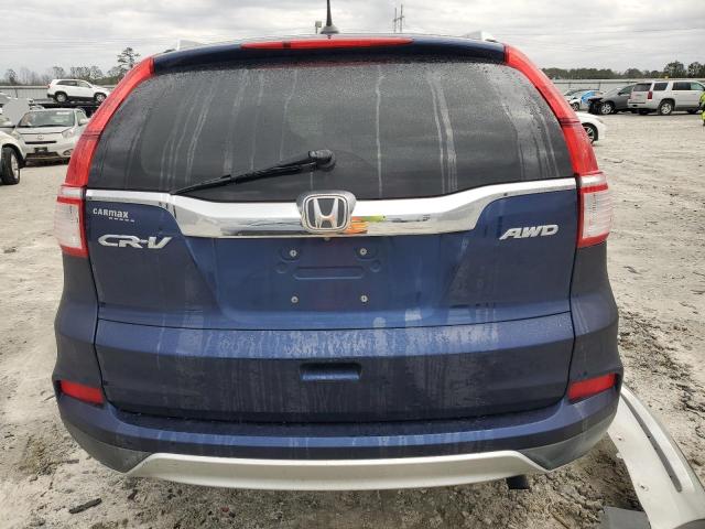 2HKRM4H72FH603712 - 2015 HONDA CR-V EXL BLUE photo 6