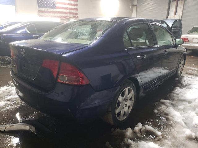 1HGFA15546L009424 - 2006 HONDA CIVIC LX BLUE photo 3