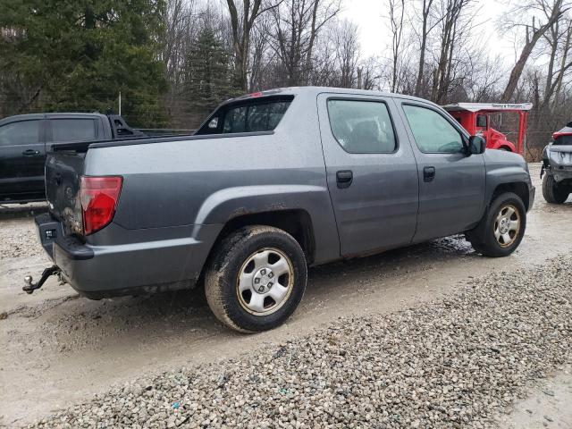 5FPYK1F28AB012385 - 2010 HONDA RIDGELINE RT GRAY photo 3