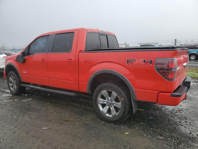 1FTFW1ET9BFD17602 - 2011 FORD F150 SUPERCREW RED photo 2